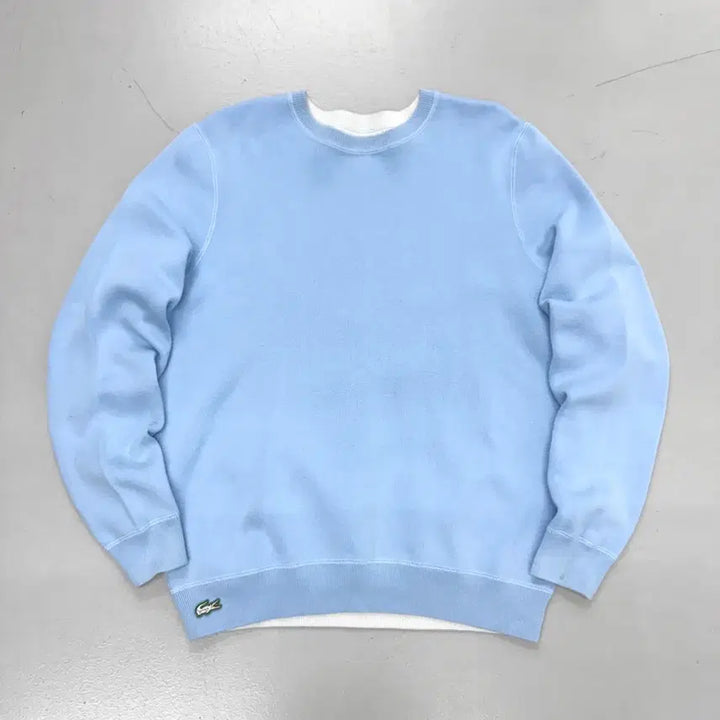 [BUNJANG] Lacoste Reversible Sky Blue Sweatshirt / 라코스테 리버시블 하늘색 색감 맨투맨