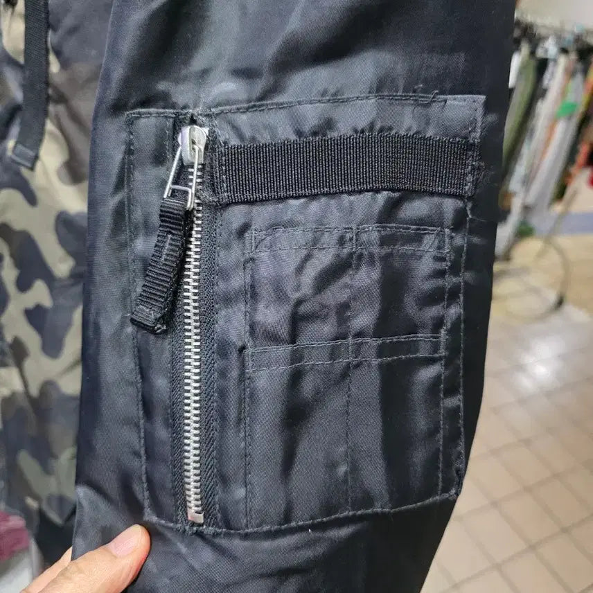 [BUNJANG] VinPalace Camo Black Bomber Jacket XXL / 카모 블랙 배색 봄버 자켓 XXL