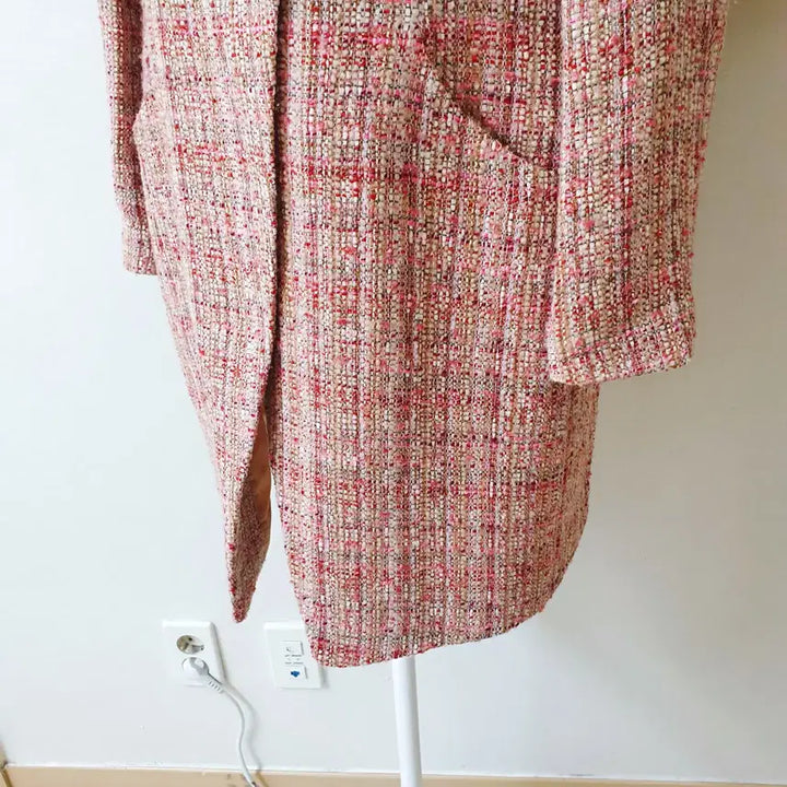 [BUNJANG] Minimum Tweed Coat (Size 66) - Pink / 미니멈 트위드코트 66 핑크