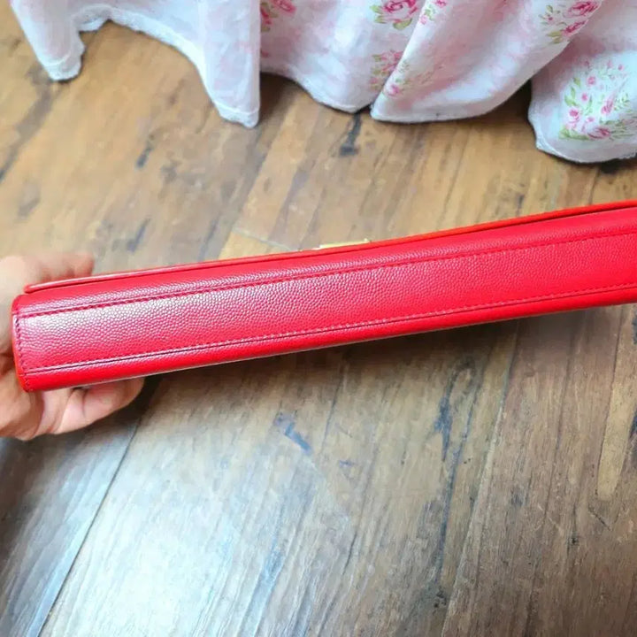 [BUNJANG] Yves Saint Laurent Red Clutch Wallet / 정품 입생로랑 레드 장지갑 클러치