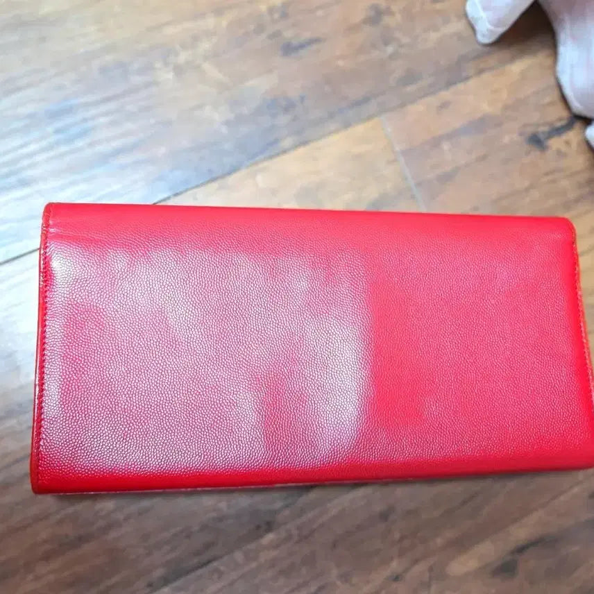 [BUNJANG] Yves Saint Laurent Red Clutch Wallet / 정품 입생로랑 레드 장지갑 클러치
