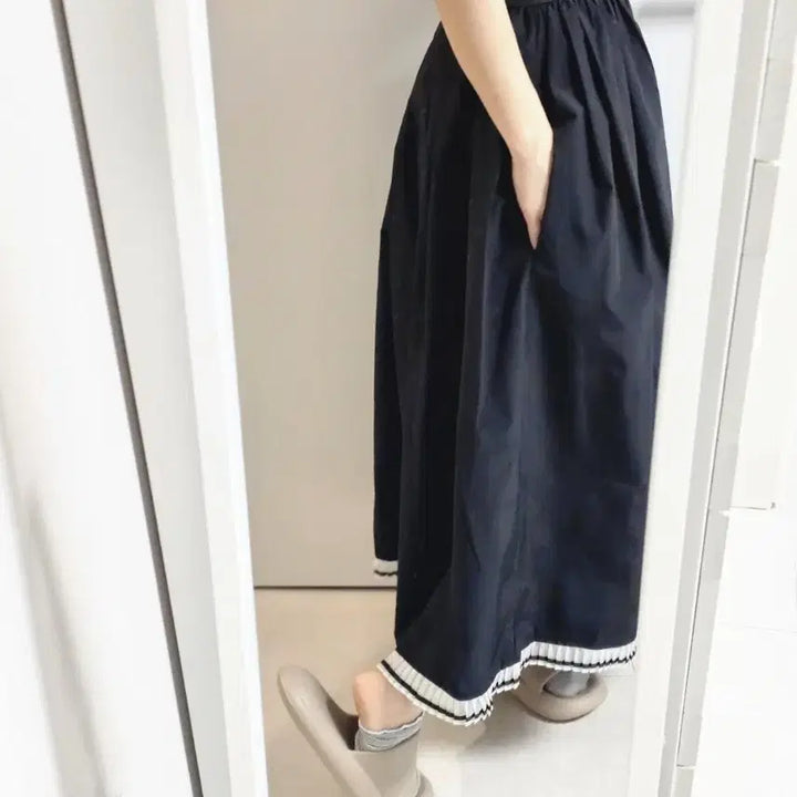 [BUNJANG] Bottom Hem Detail Hepburn Long Skirt / 고퀄 밑단포인트 햅번 롱스커트