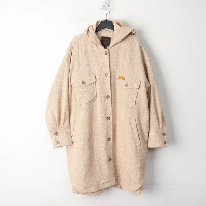 [BUNJANG] Thursday Island Oversized Hooded Check Shirt Jacket / 55/써스데이아일랜드 오버핏 후드 체크 셔츠자켓