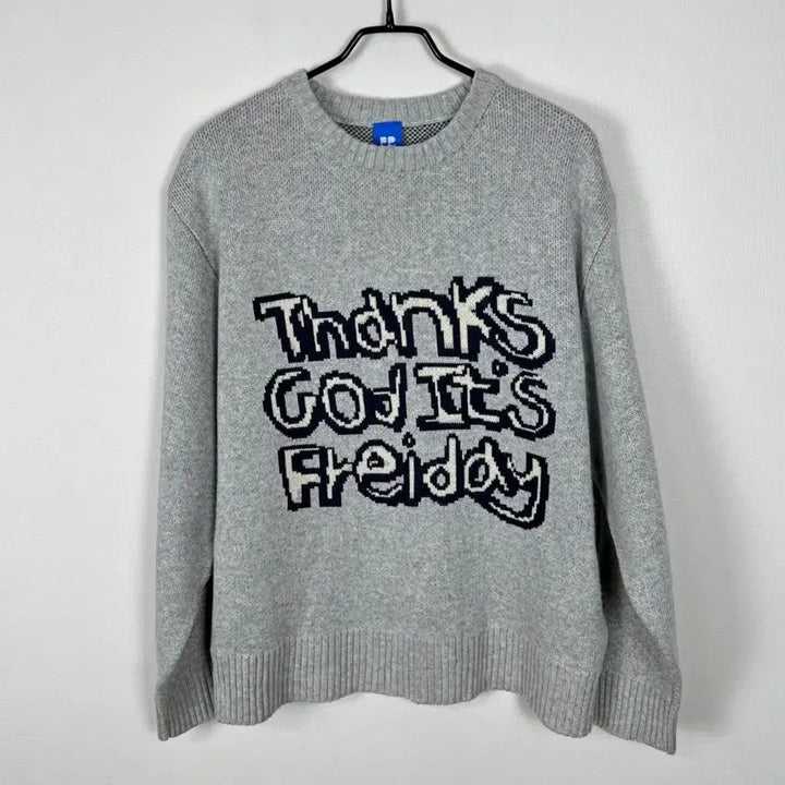[BUNJANG] RaDen Gray Oversized Thick Knit Sweater / 프라이 오버핏 두꺼운 그레이 니트 겨울 남M 95 라덴 빈티지