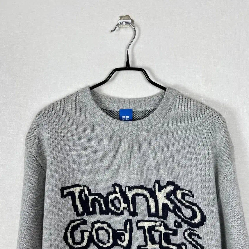 [BUNJANG] RaDen Gray Oversized Thick Knit Sweater / 프라이 오버핏 두꺼운 그레이 니트 겨울 남M 95 라덴 빈티지
