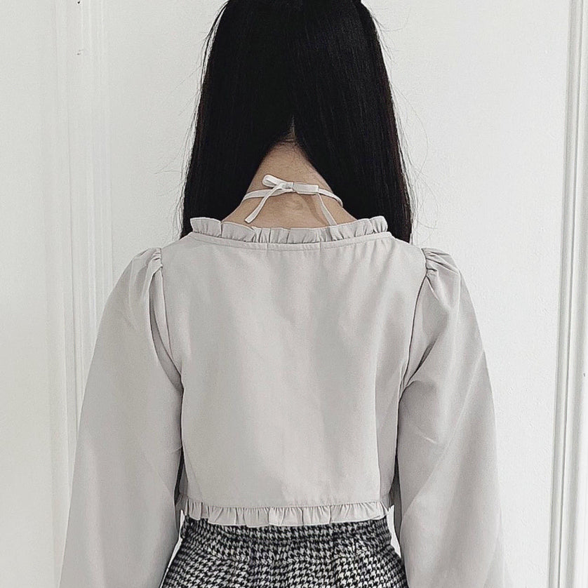 [BUNJANG] Honey Cinnamon Lace-up Top / 허니시나몬 레이스업 전환 탑스 / 양산형 지뢰계