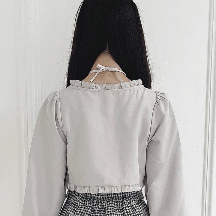 [BUNJANG] Honey Cinnamon Lace-up Top / 허니시나몬 레이스업 전환 탑스 / 양산형 지뢰계
