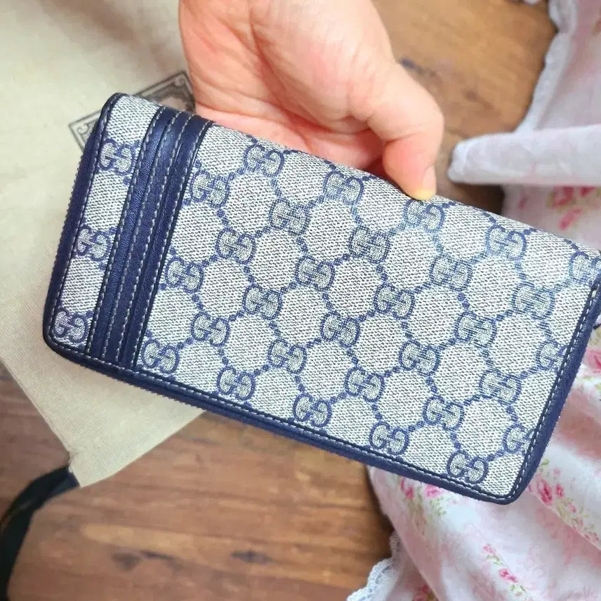 [BUNJANG] Gucci GG Pattern Zip Long Wallet / 정품구찌 GG 패턴 지퍼 장지갑