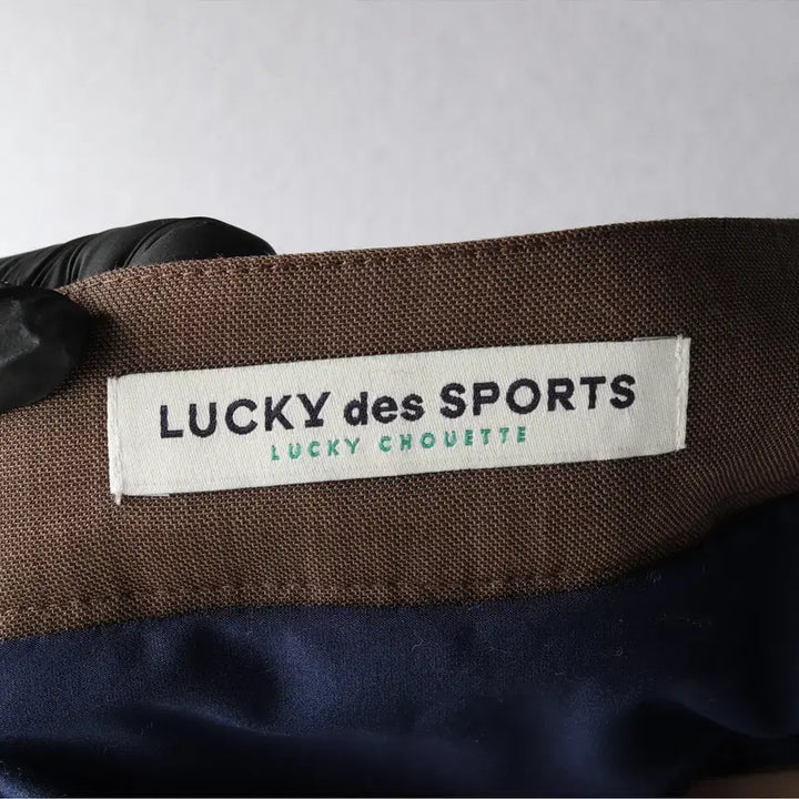 [BUNJANG] LUCKY CHOUETTE Mini Skirt - Brown/Navy Check / 럭키슈에뜨 스포츠 라인 미니스커트 38