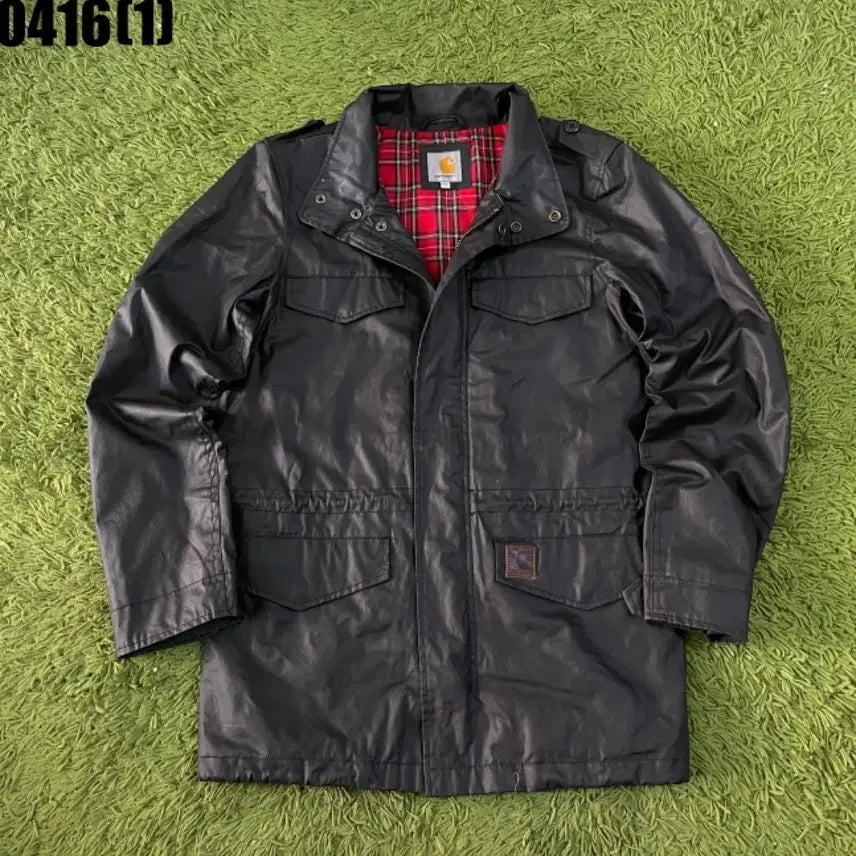 [BUNJANG] Carhartt Black Faux Leather Jacket / 칼하트 블랙 레자 자켓