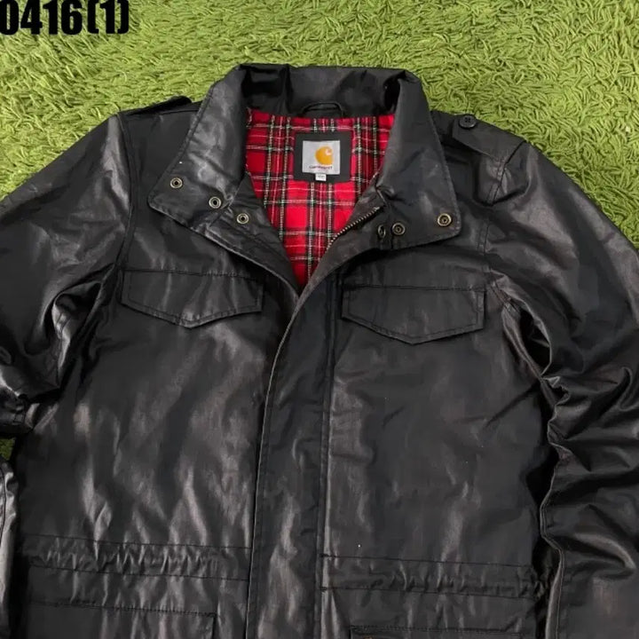 [BUNJANG] Carhartt Black Faux Leather Jacket / 칼하트 블랙 레자 자켓