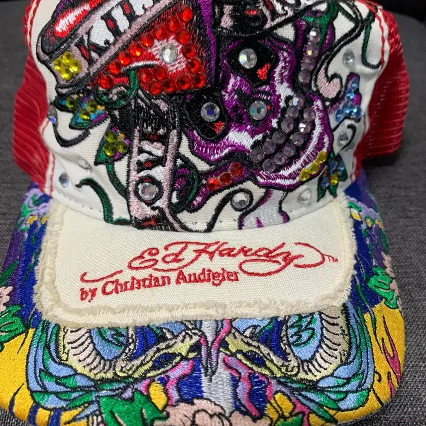 [SOLD OUT] Ed Hardy  에디하디 스냅백 스와로브스키 모자