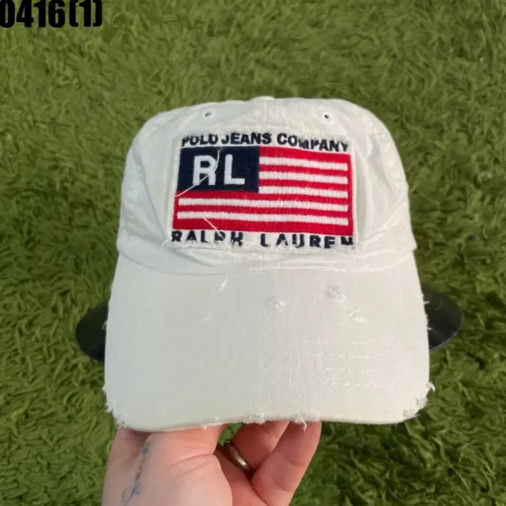 [SOLD OUT] 폴로 랄프로렌 화이트 데님캡 모자