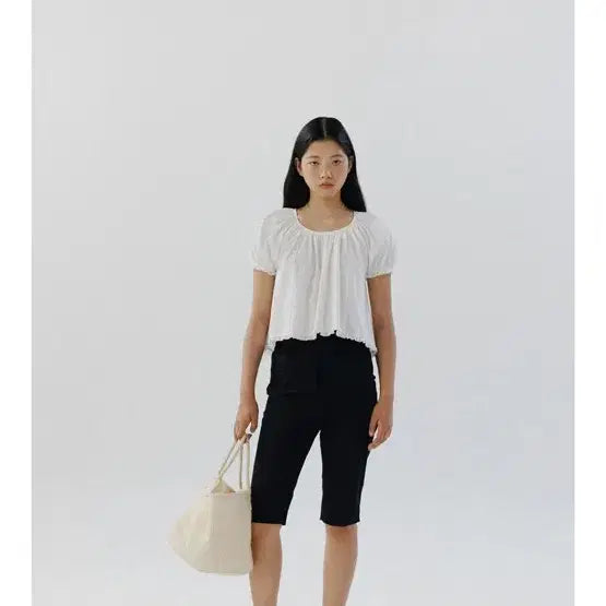 [BUNJANG] HOS Short Sleeve Blouse / 호와스 반팔 블라우스
