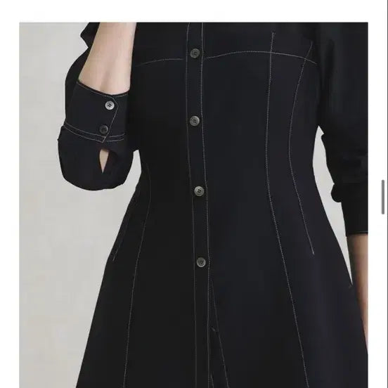 [BUNJANG] Hans Style HS Bustier Shirt Navy Medium / 한스스타일 에이치에스 뷔스티에 셔츠 네이비 미듐사이즈