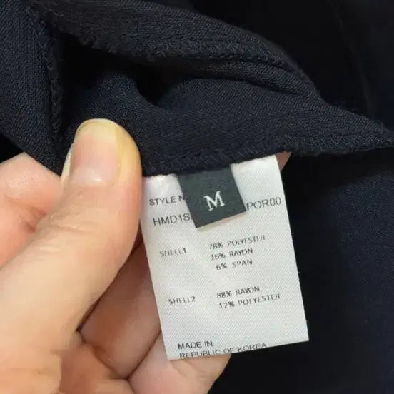 [BUNJANG] Hans Style HS Bustier Shirt Navy Medium / 한스스타일 에이치에스 뷔스티에 셔츠 네이비 미듐사이즈