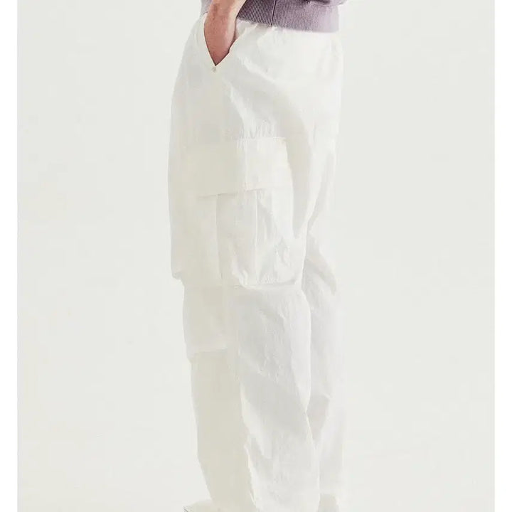 [BUNJANG] KIMUHEUR Nylon Cargo Pants White L / (새상품) 키뮤어 나일론 카고 팬츠 화이트 L