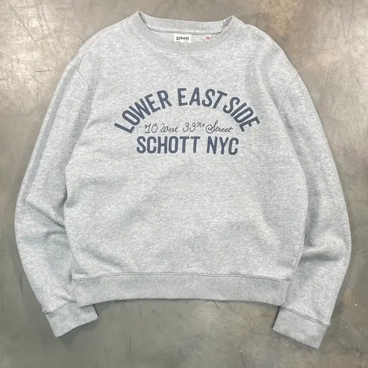 [BUNJANG] Schott Arch Logo Sweatshirt / 쇼트 아치로고 스웻셔츠