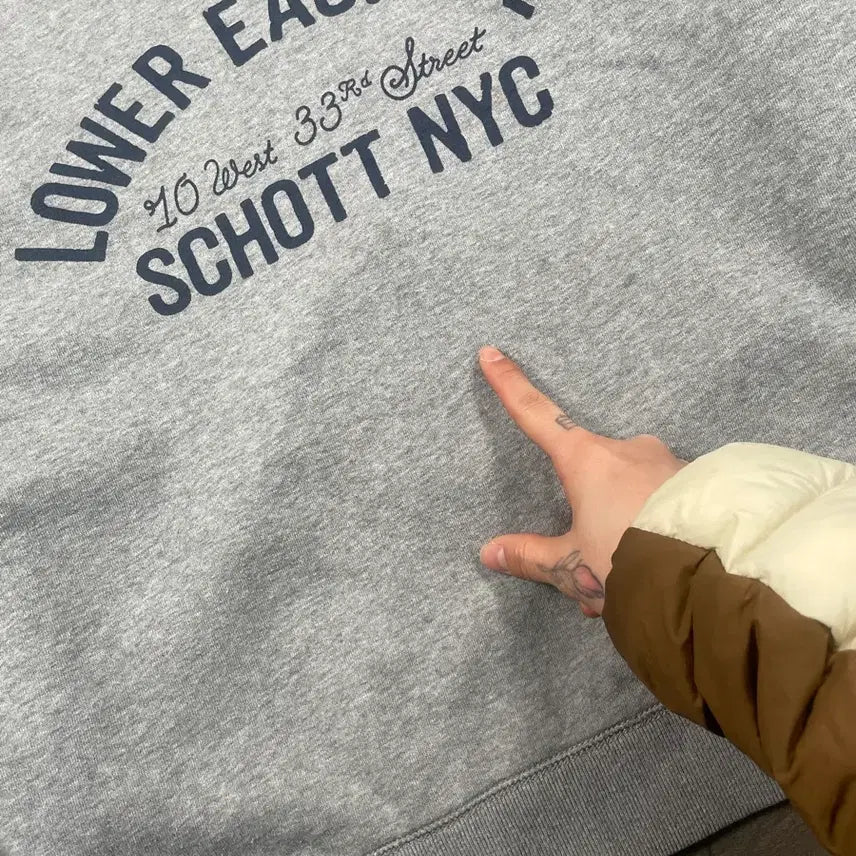 [BUNJANG] Schott Arch Logo Sweatshirt / 쇼트 아치로고 스웻셔츠