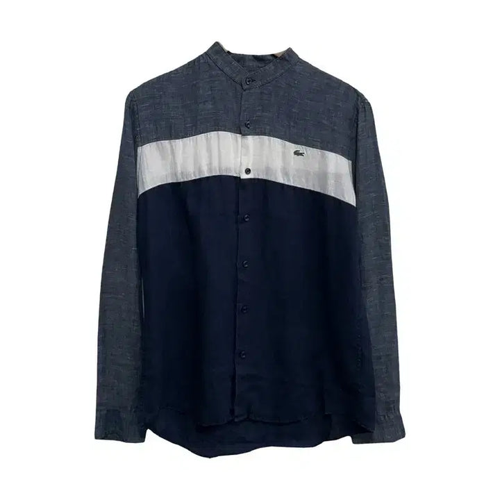 [BUNJANG] Lacoste Linen Henley Neck Shirt / 남S/라코스테 린넨 헨리넥 셔츠