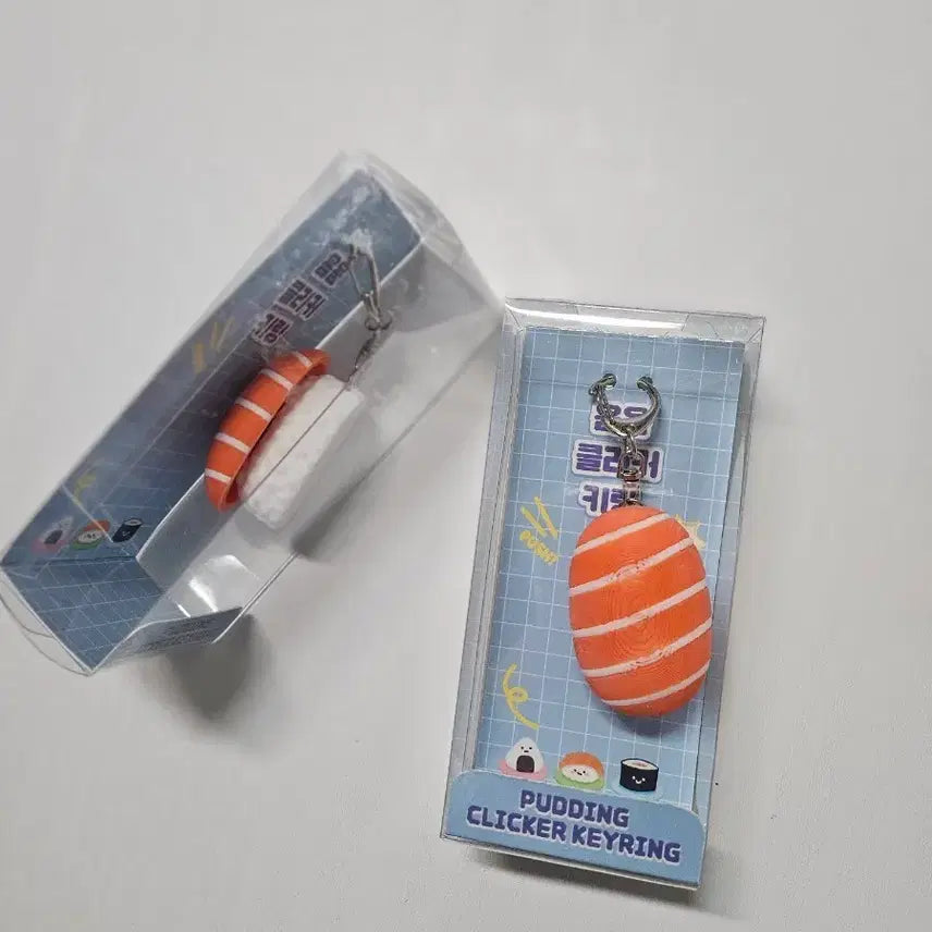 [SOLD OUT] (새상품) 연어초밥 푸드 클릭커 키캡 키링