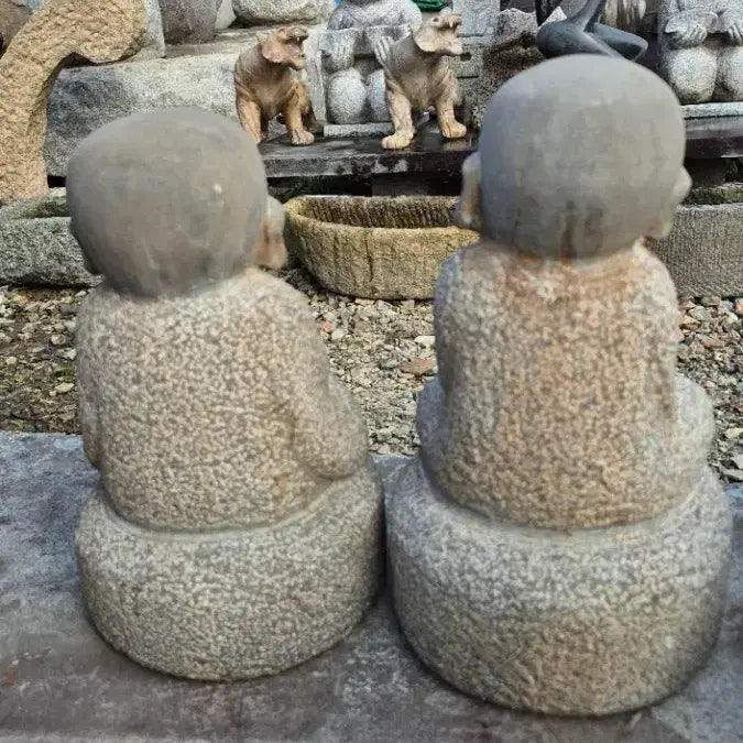 [SOLD OUT] 돌 석재 동자상 조각상 2개