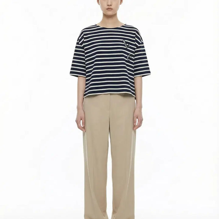 [BUNJANG] LUCKY CHOUETTE Striped T-shirt / 럭키슈에뜨 반팔 티셔츠 36size
