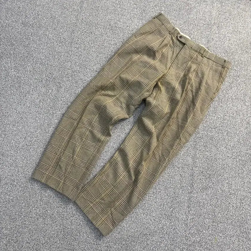 [BUNJANG] Munsingwear Check Wool Rayon Pants / 100 먼싱웨어 체크 울 레이온 바지 0414J