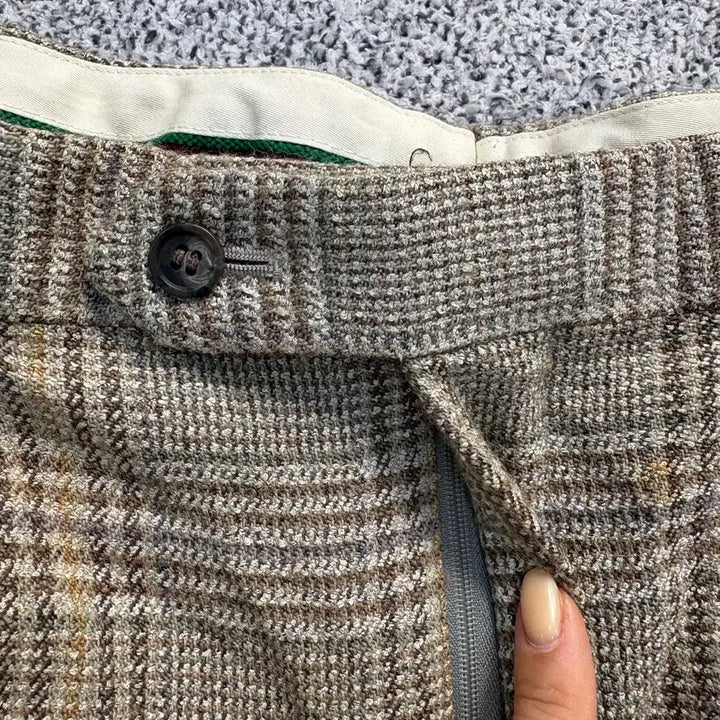 [BUNJANG] Munsingwear Check Wool Rayon Pants / 100 먼싱웨어 체크 울 레이온 바지 0414J
