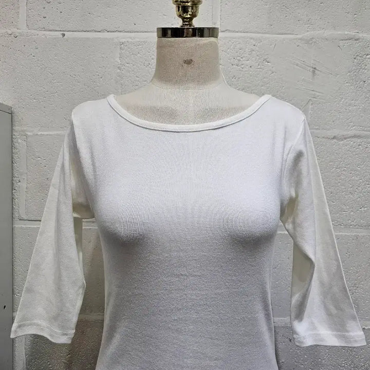 [SOLD OUT] 7부 라운드 반팔- 화이트