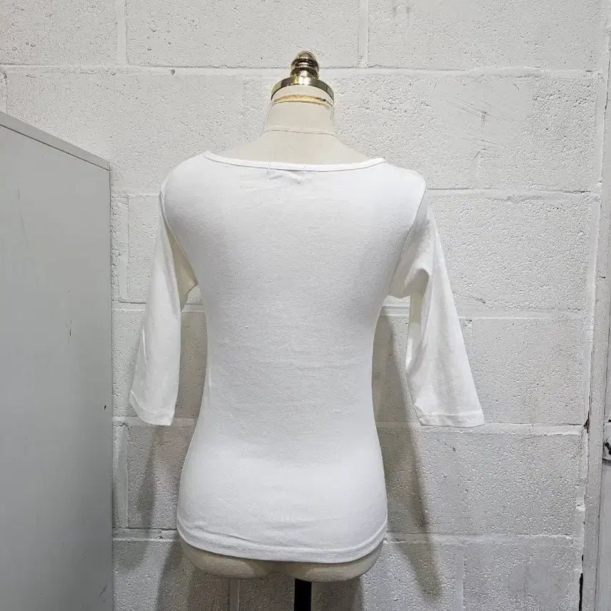[SOLD OUT] 7부 라운드 반팔- 화이트