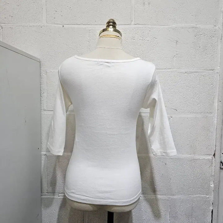 [SOLD OUT] 7부 라운드 반팔- 화이트