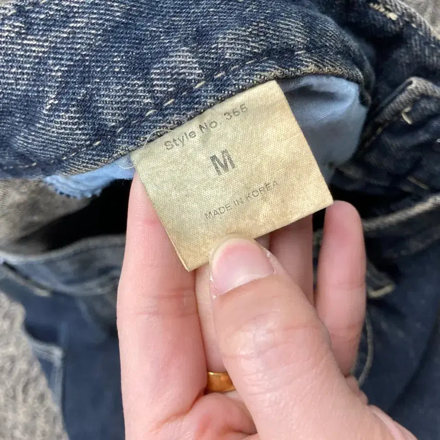 [BUNJANG] Vintage Double Knee Carpenter Denim Pants / Vintage 빈티지 워싱 더블니 카펜터 데님팬츠