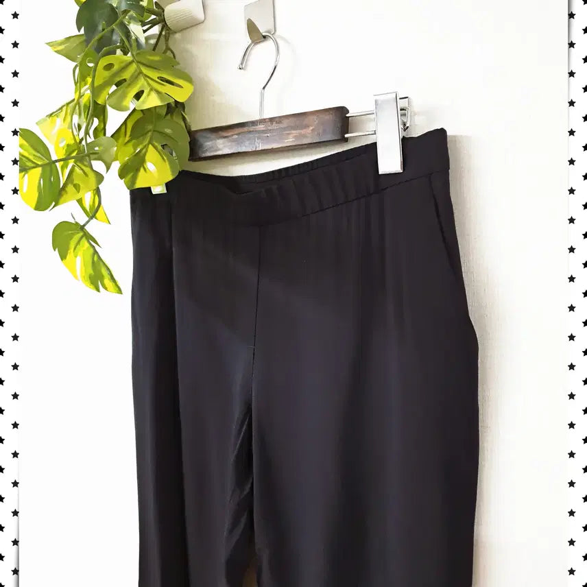 [BUNJANG] Theory Banded Slacks - Black / 띠어리 얇은간절기 밴딩슬랙스 55 블랙