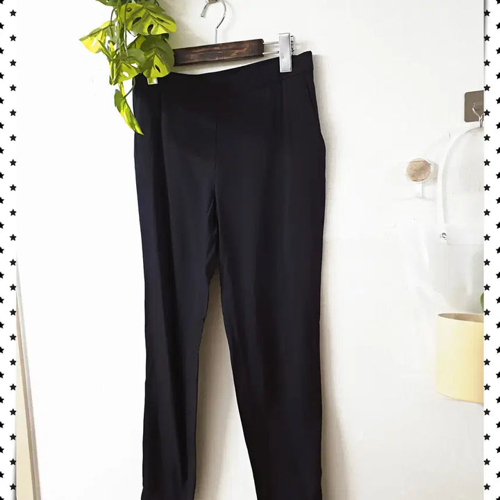 [BUNJANG] Theory Banded Slacks - Black / 띠어리 얇은간절기 밴딩슬랙스 55 블랙