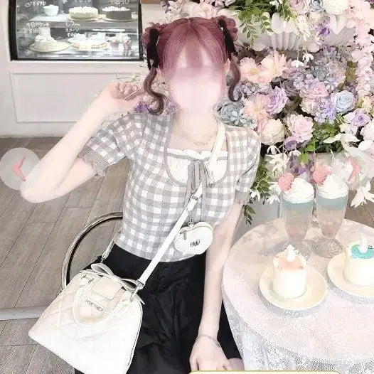 [SOLD OUT] 급전)허니뮤 체크 톱 판매