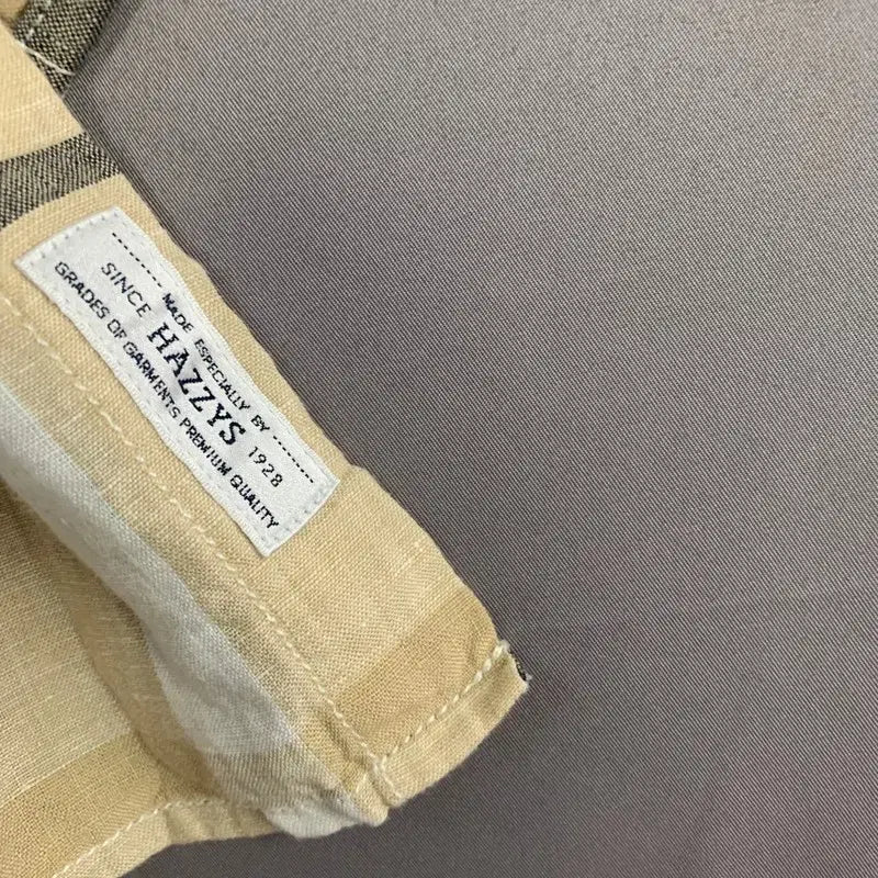 [SOLD OUT] L 헤지스 슬림핏 린넨 체크 셔츠