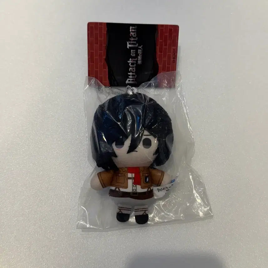[BUNJANG] Attack on Titan Mikasa Keyring Doll / 진격거) 진격의 거인 인형 키링 미카사 키링