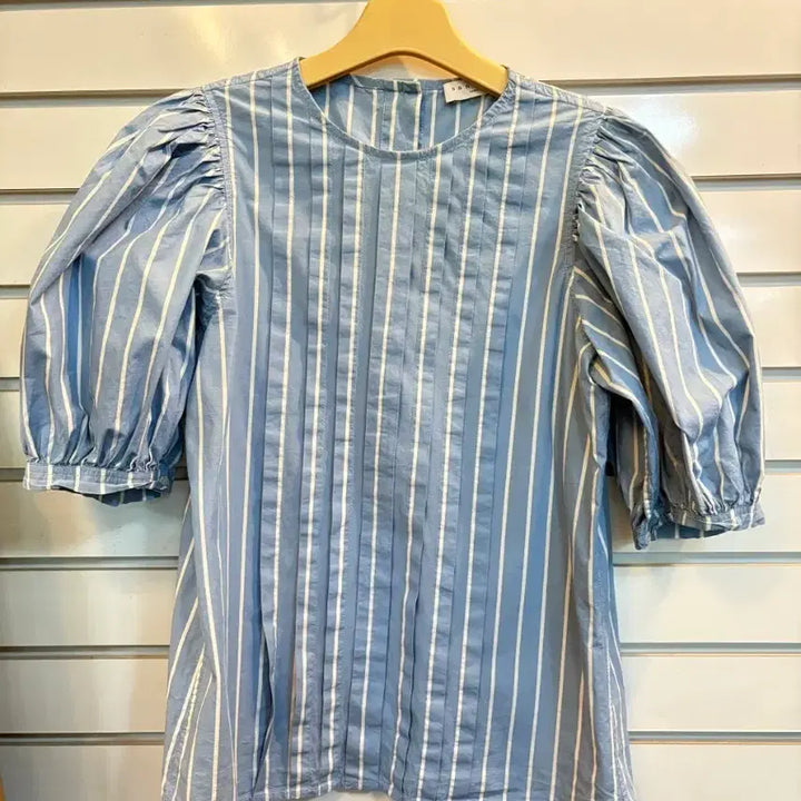 [SOLD OUT] Sandro 스트라이프 퍼프 블라우스