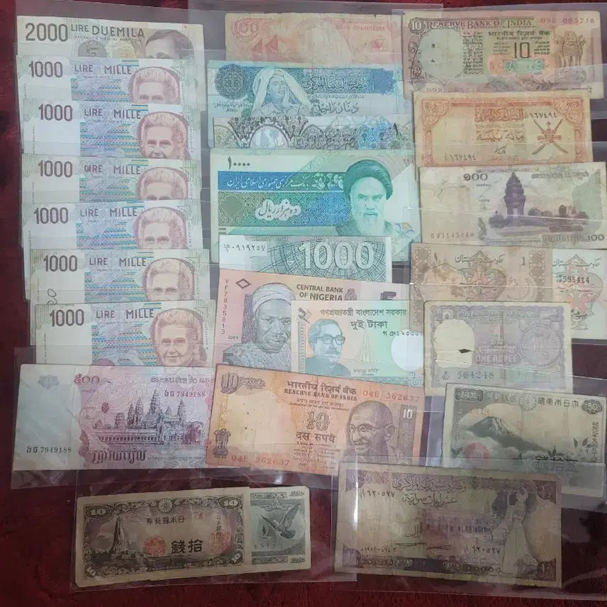 [BUNJANG] World Banknotes Collection (25 Bills) / 다양한 국가 사용제 지폐25장