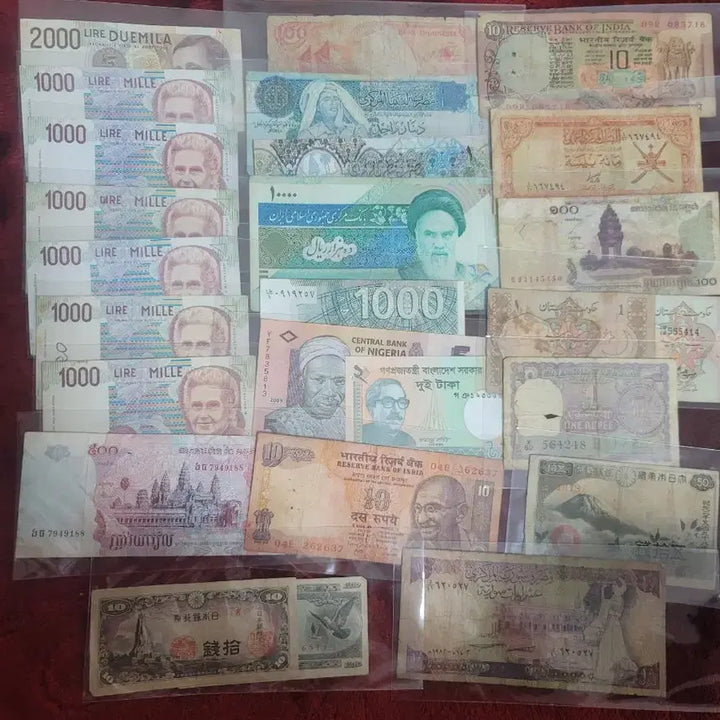 [BUNJANG] World Banknotes Collection (25 Bills) / 다양한 국가 사용제 지폐25장