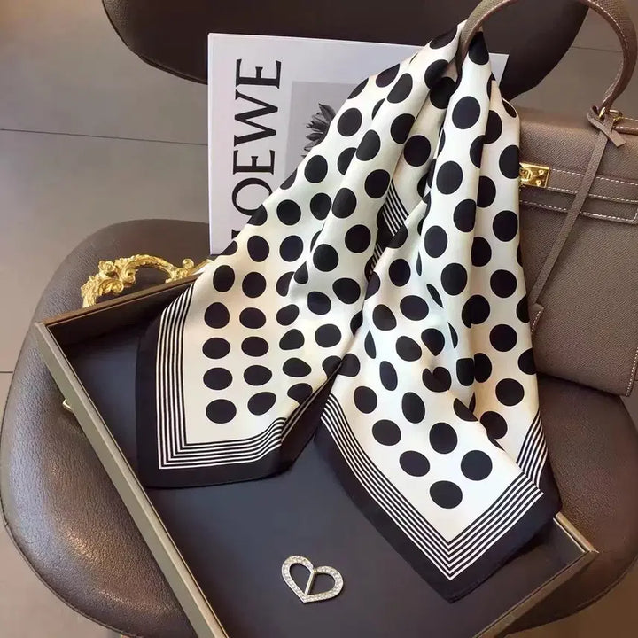 [BUNJANG] Daily Petit Scarf Black Dot Polyester / 데일리쁘띠 스카프