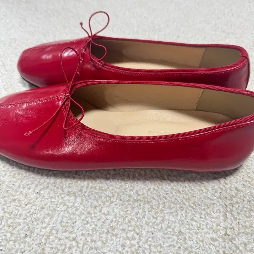 [BUNJANG] Understanding Red Handmade Leather Flat Shoes / 언더스탠딩 레드 수제화 플랫슈즈 단화 핸드메이드 240 이태리 소가죽