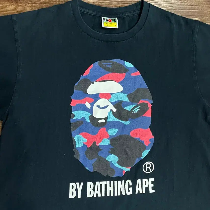 [BUNJANG] BAPE Camo Big Head T-Shirt / 베이프 카모 사루 빅 헤드 반팔 티셔츠