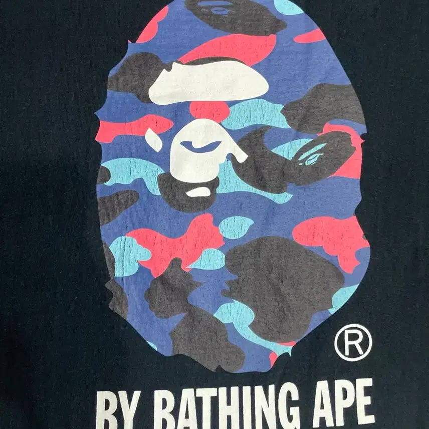 [BUNJANG] BAPE Camo Big Head T-Shirt / 베이프 카모 사루 빅 헤드 반팔 티셔츠