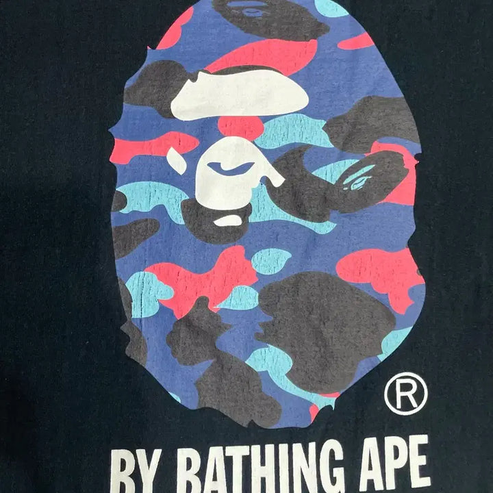 [BUNJANG] BAPE Camo Big Head T-Shirt / 베이프 카모 사루 빅 헤드 반팔 티셔츠