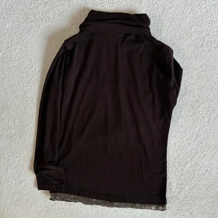 [BUNJANG] Vintage Brown Lace Hem Inner Top / 일본빈티지 브라운 하단 레이스 이너 탑