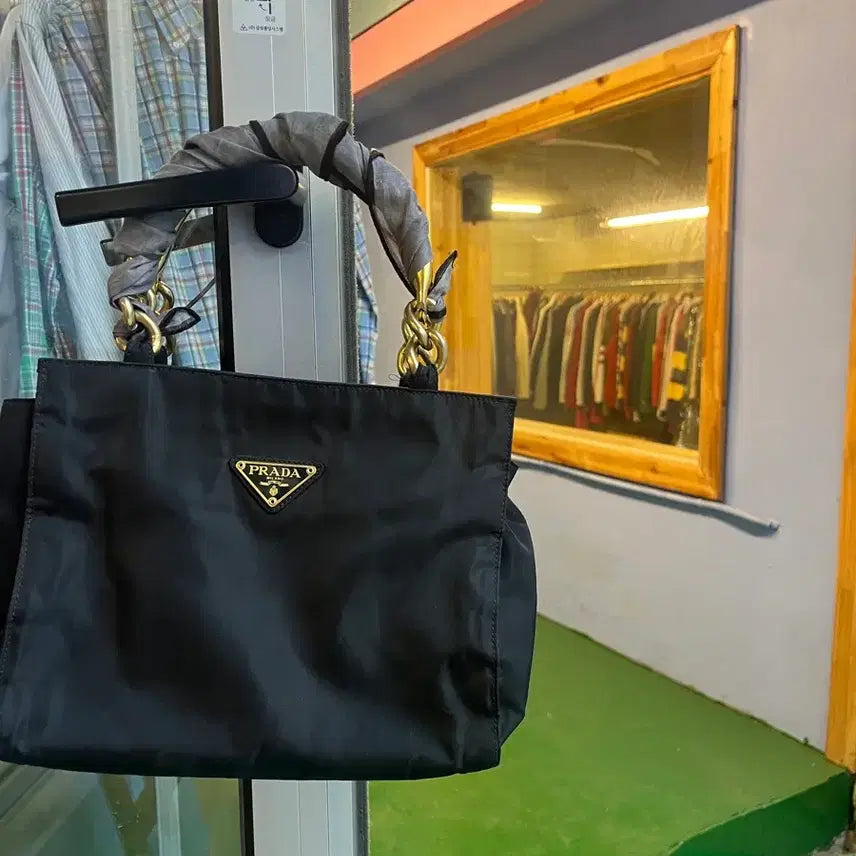 [BUNJANG] Prada Nylon Handbag / (정품)프라다 블랙 나일론 핸드백