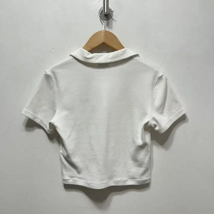 [BUNJANG] Nike White Crop T-shirt (S) / 나이키 화이트 카라 반팔 크롭 티셔츠 S