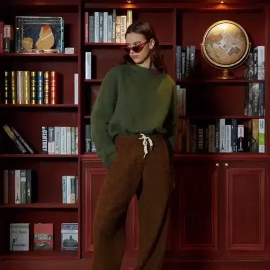 [BUNJANG] STU Bukle Pants Brown M / Stu 부클팬츠 브라운 m